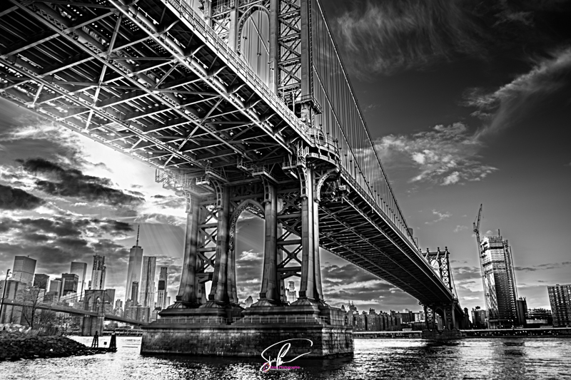 sunset manhattan bridge