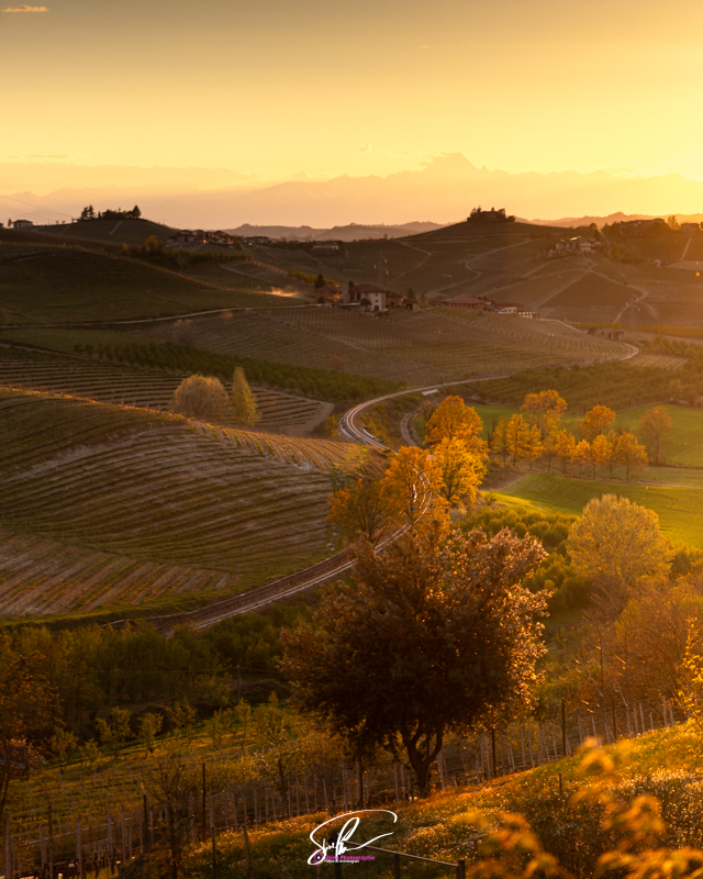 sunset barollo italie langhes