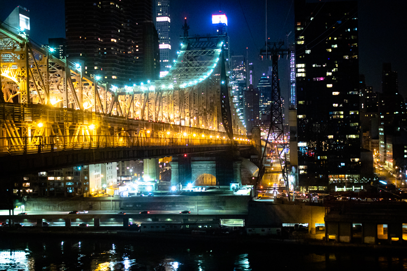 Photo de nuit de New York city