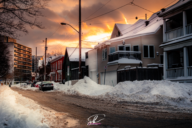 sunset dans les rue d ottawa canada