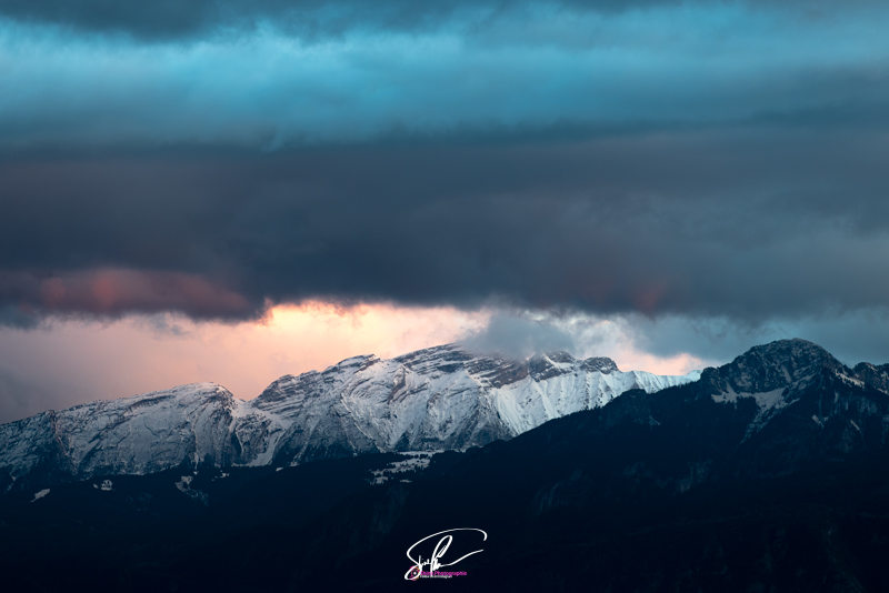 photo sunrise mont blanc nuage