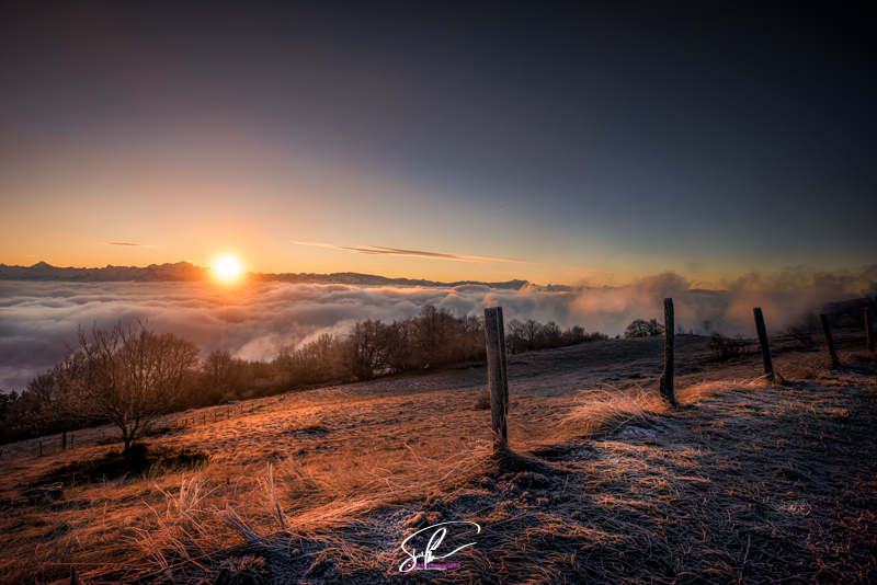 photo sunrise saleve mer de nuage
