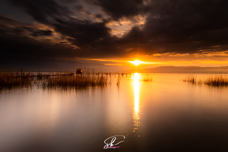 photo sunrise lac dojran